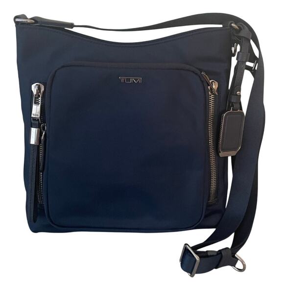 New TUMI Tyler Voyageur Womens Indigo Blue Crossbody - Picture 2 of 14